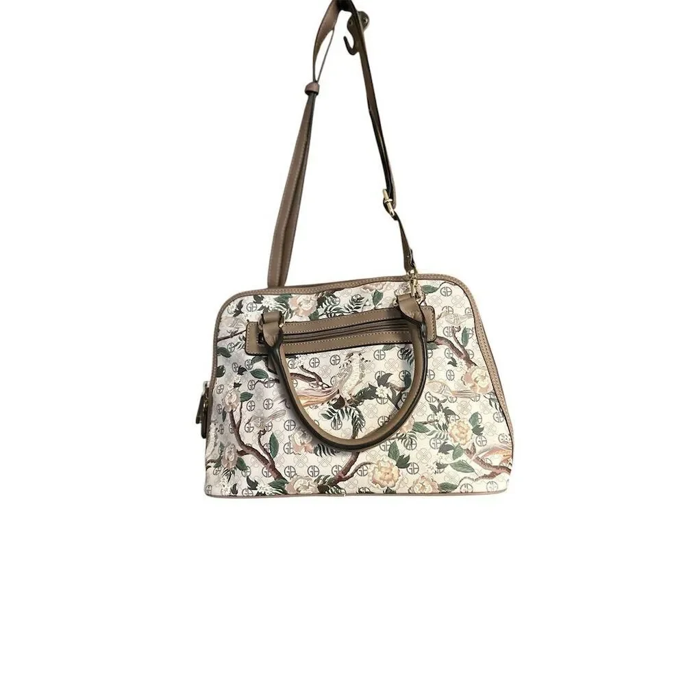 Giani Bernini‎ Women's Floral Dome Satchel Bag Neutral Design